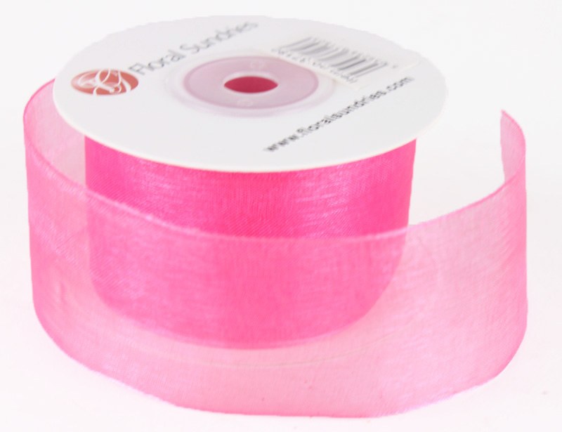 Picture of Organza Ribbon 4cm x 25 Yards Pink